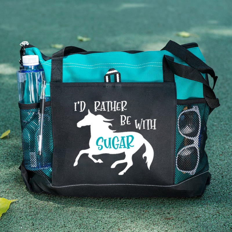 I'd Rather Be With My Horse Tote Bag