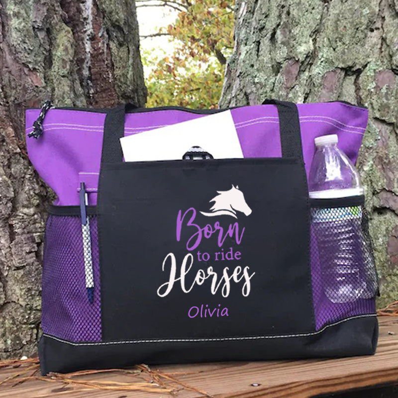 Born to Ride Horses Tote Bag