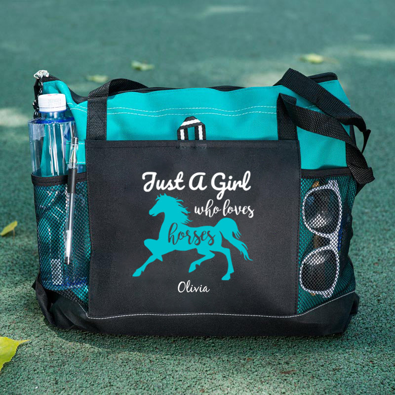 Just a Girl Who Loves Horses Tote Bag Custom Tote Bag