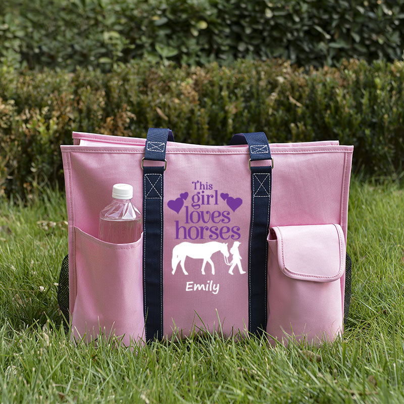 This Giri Loves Horses Canvas Tote Bag