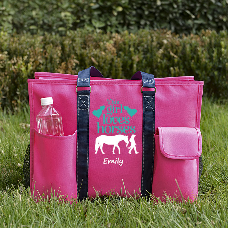 This Giri Loves Horses Canvas Tote Bag