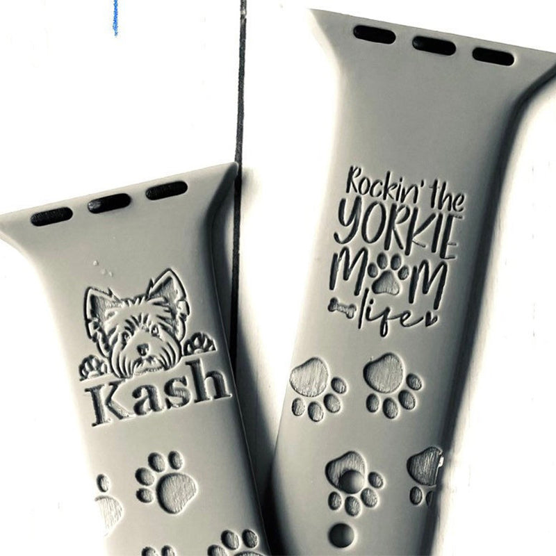 Dog Engraved  Watch Band for Apple, Samsung and Fitbit