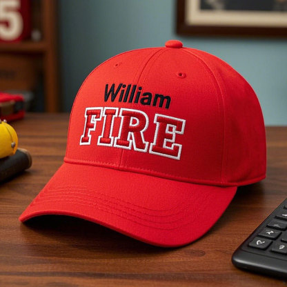 Personalized Name Firefighter Fire Baseball Caps