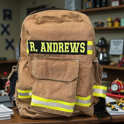 Firefighter Turnouts Backpack with Embroidery Name