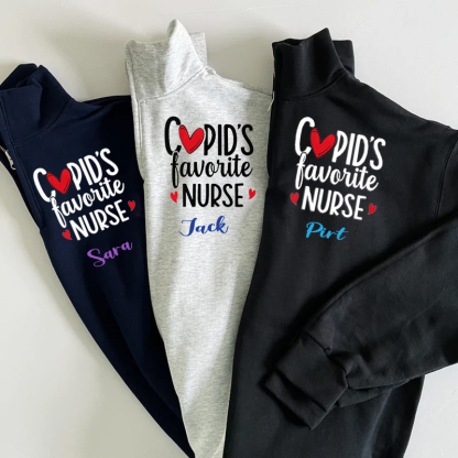 Cupid's Favorite Nurse Pullover Sweatshirt