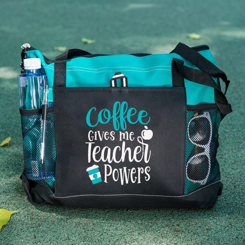 Coffee Gives Me Teacher Powers Tote Bag