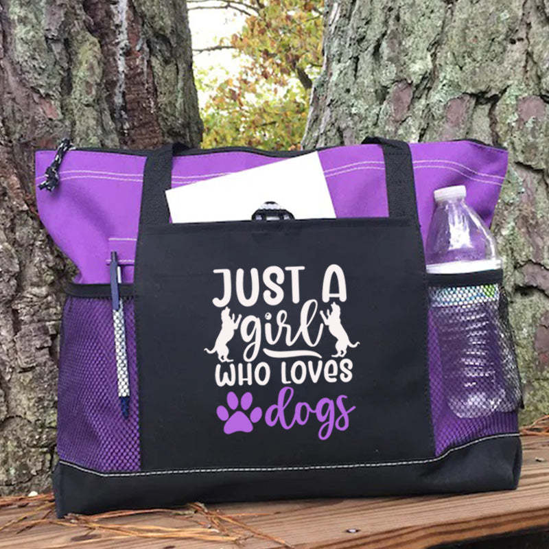 Just a Girl Who Loves Dogs Tote Bag Dog lover Tote Bag
