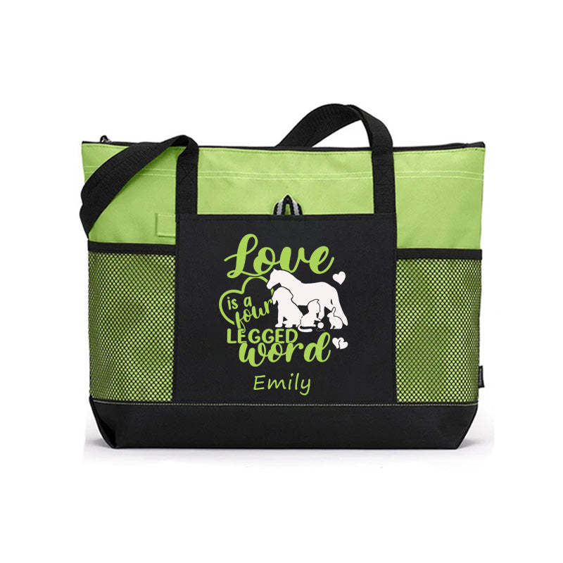 Love Is A Four Legged Word Tote Bag
