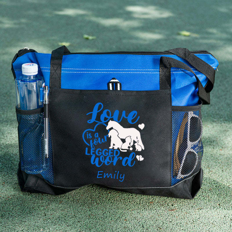 Love Is A Four Legged Word Tote Bag