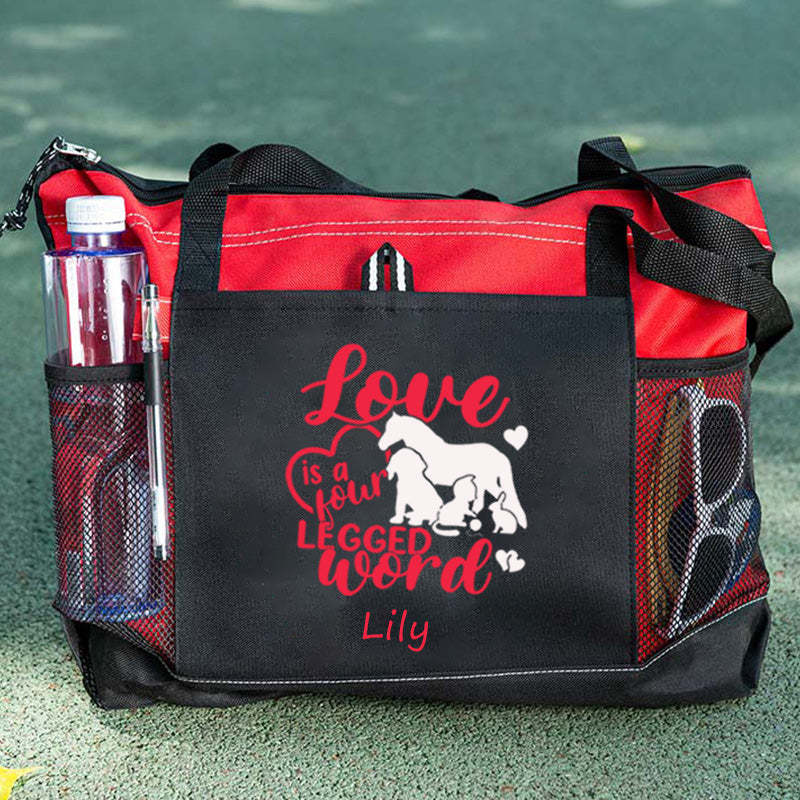 Love Is A Four Legged Word Tote Bag