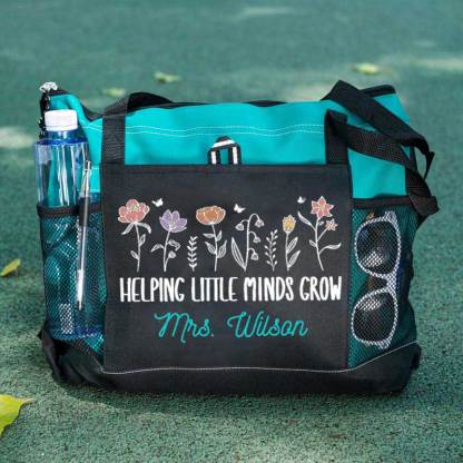 Helping Little Minds Grown Personalized Teacher Tote Bag