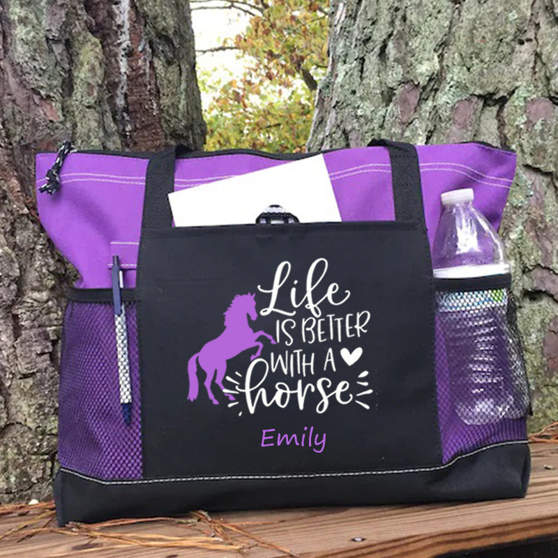 Life Is Better With A Horse Tote Bag