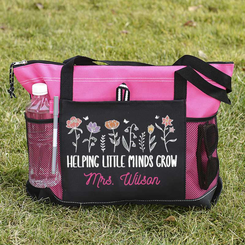 Helping Little Minds Grown Personalized Teacher Tote Bag