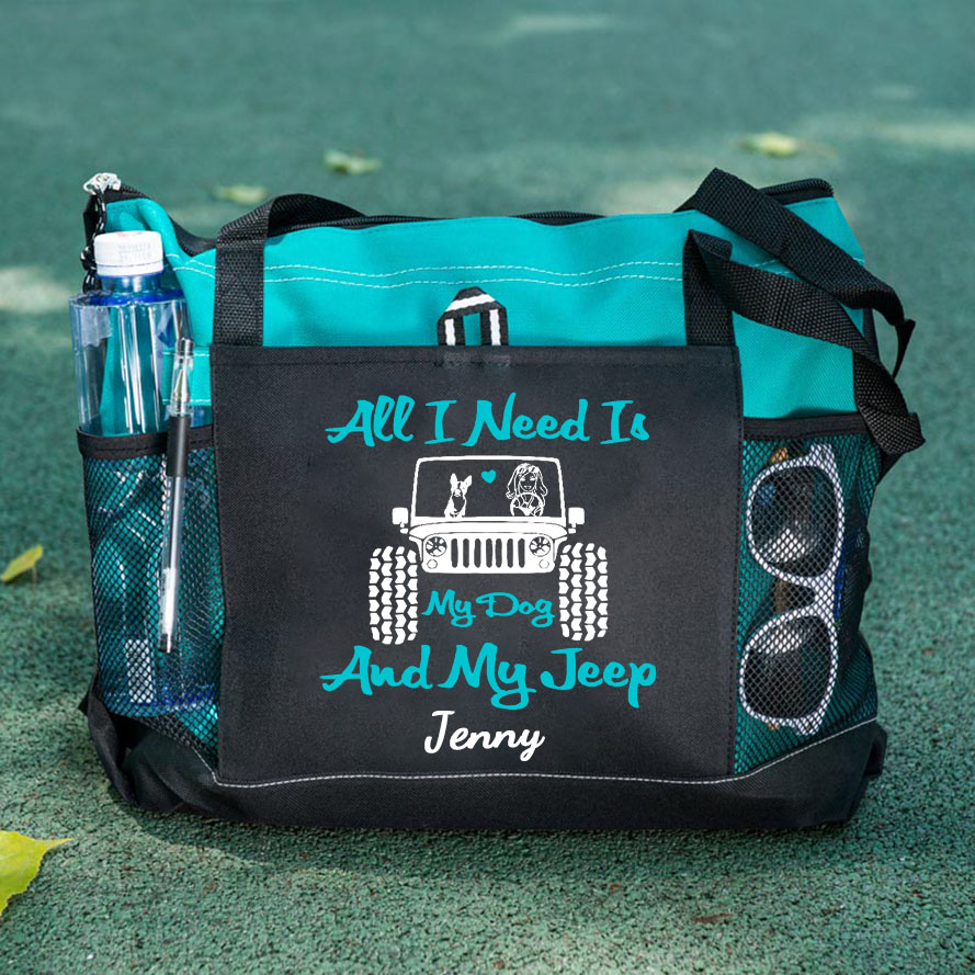 All I Need Is My Dog And My Jeep Tote Bag