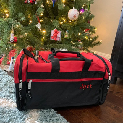 Personalized Duffle Bag Dual Front Mesh Pockets