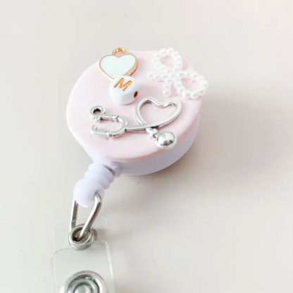 Clay Badge Reel for Nurse Stethoscope Badge Cute Nurse Gift