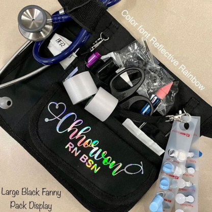 Personalized Nurse Fanny Pack, Hospital Bag with Lots of Storage Deep Pockets