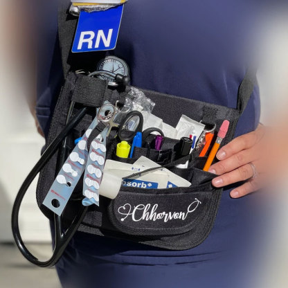 Personalized Nurse Fanny Pack, Hospital Bag with Lots of Storage Deep Pockets