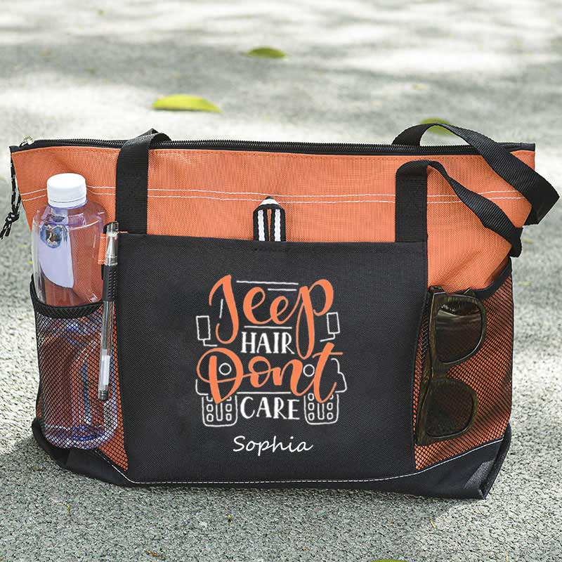 Jeep Girl Don't Care Custom Tote Bag