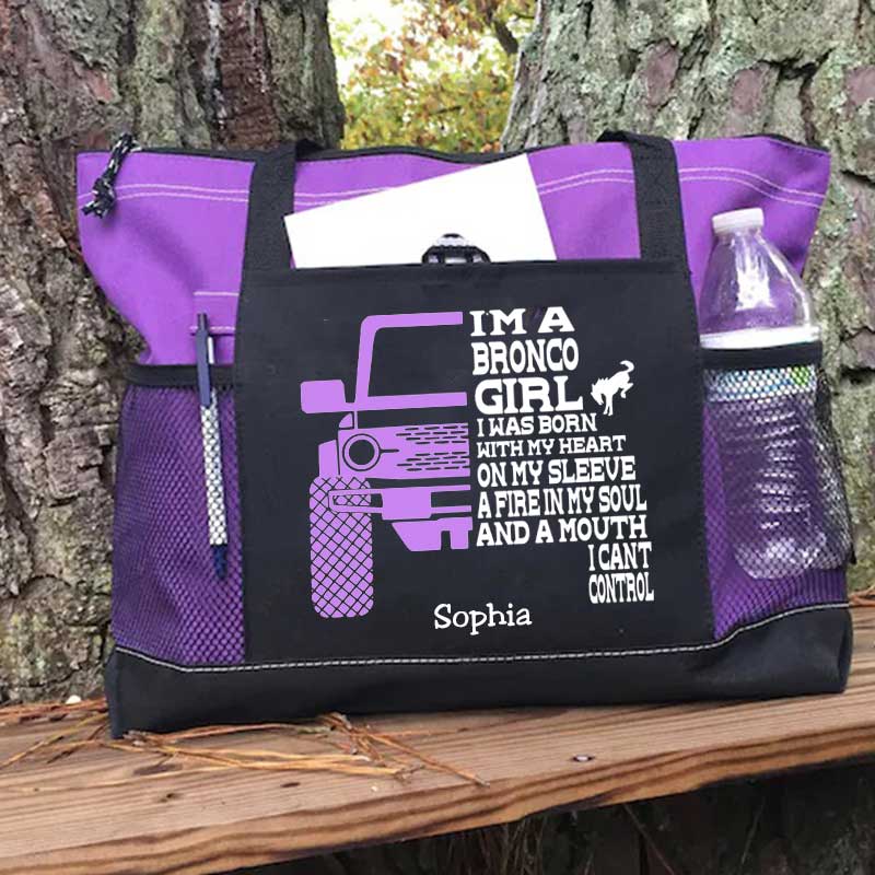 I'M A BRONCO GIRL Personalized Tote Bag