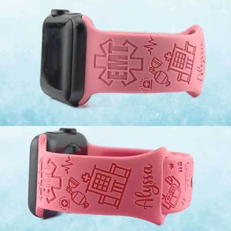 EMT Watch Band Personalized First Responder Engraved Watch Band