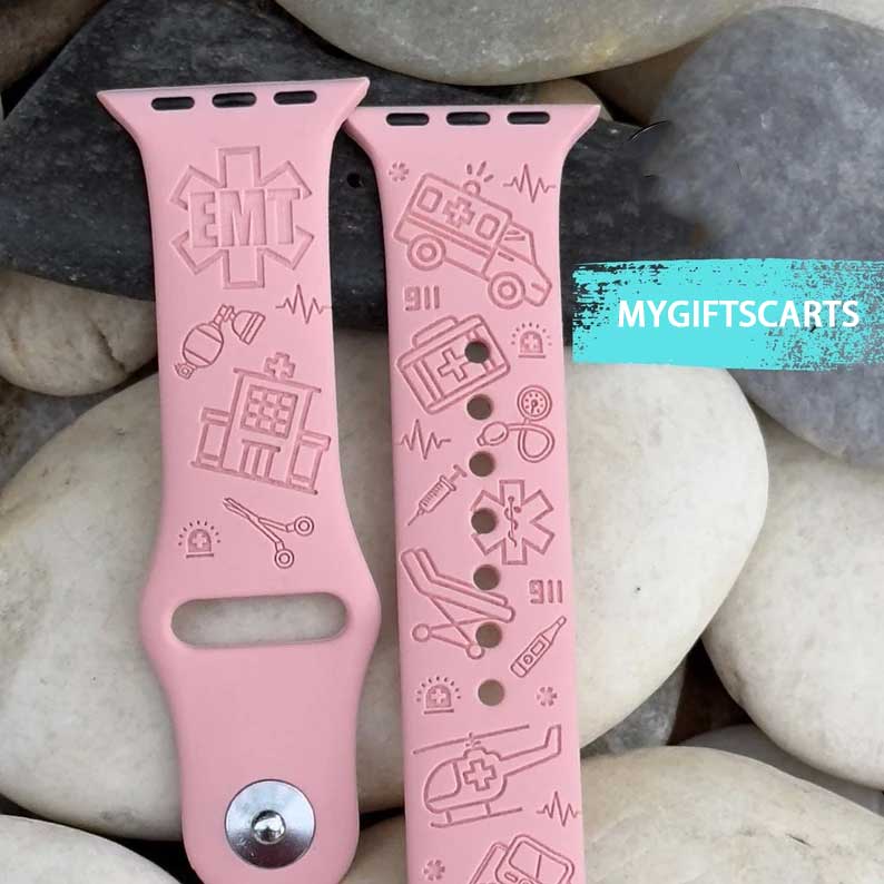  EMT Watch Band Personalized First Responder Engraved Watch Band