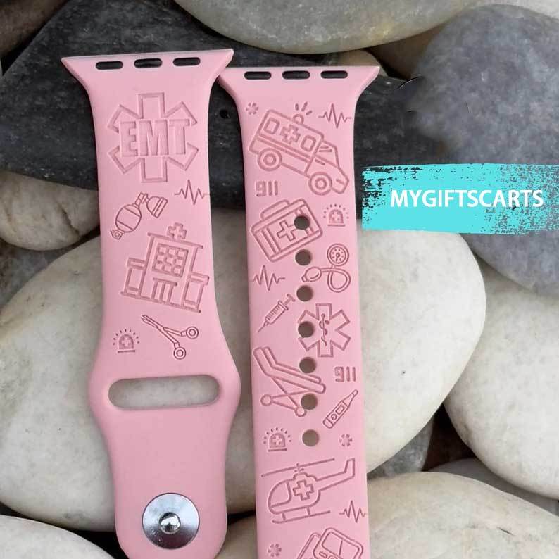  EMT Watch Band Personalized First Responder Engraved Watch Band