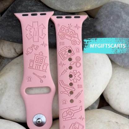  EMT Watch Band Personalized First Responder Engraved Watch Band