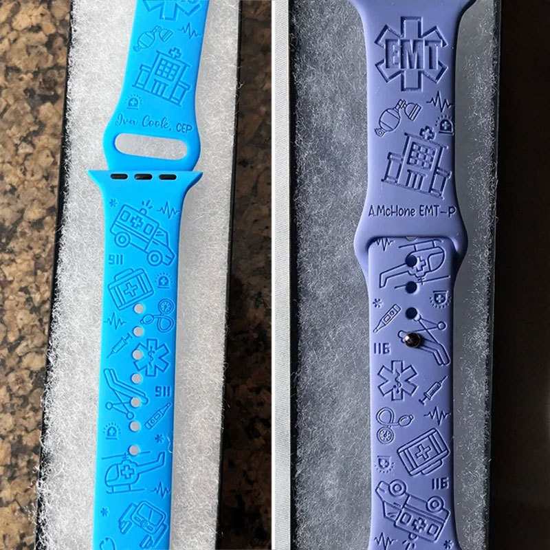  EMT Watch Band Personalized First Responder Engraved Watch Band