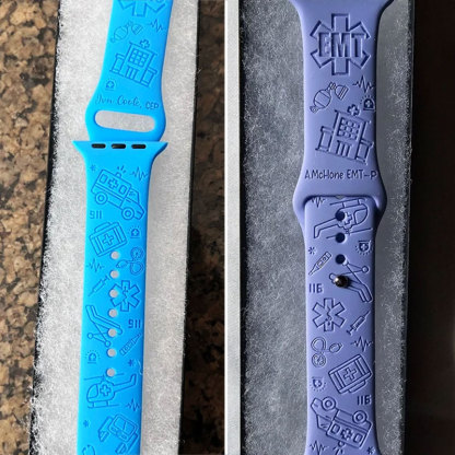  EMT Watch Band Personalized First Responder Engraved Watch Band
