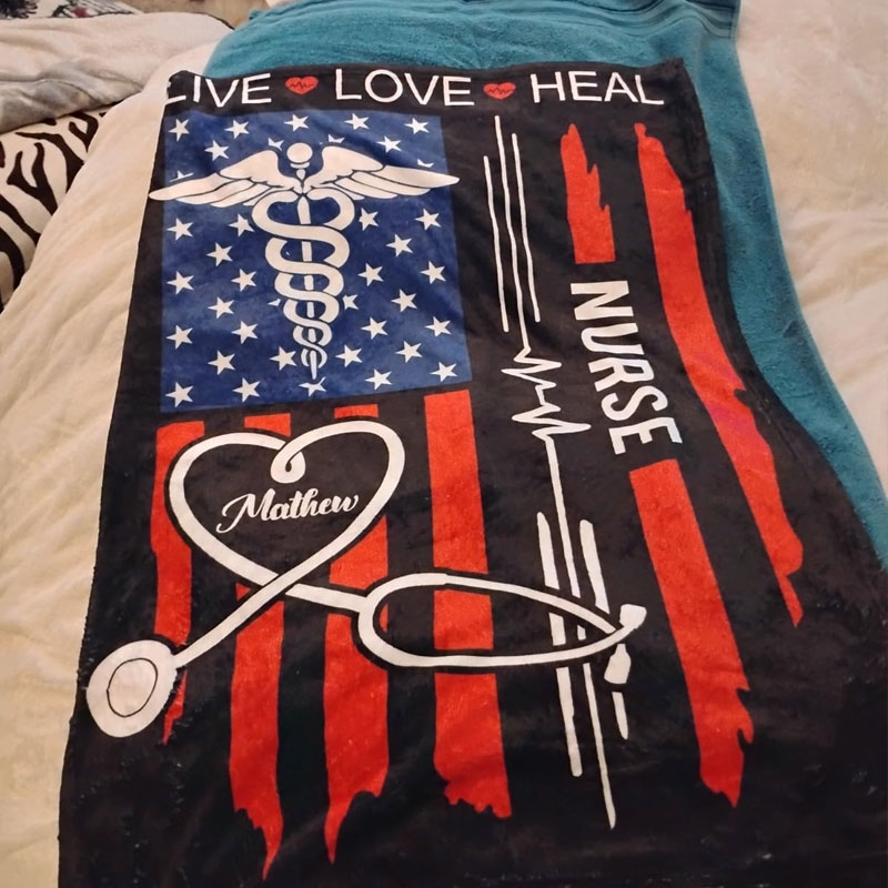 Personalized Medical Worker Blanket, EMT Blanket, Nurse Blanket