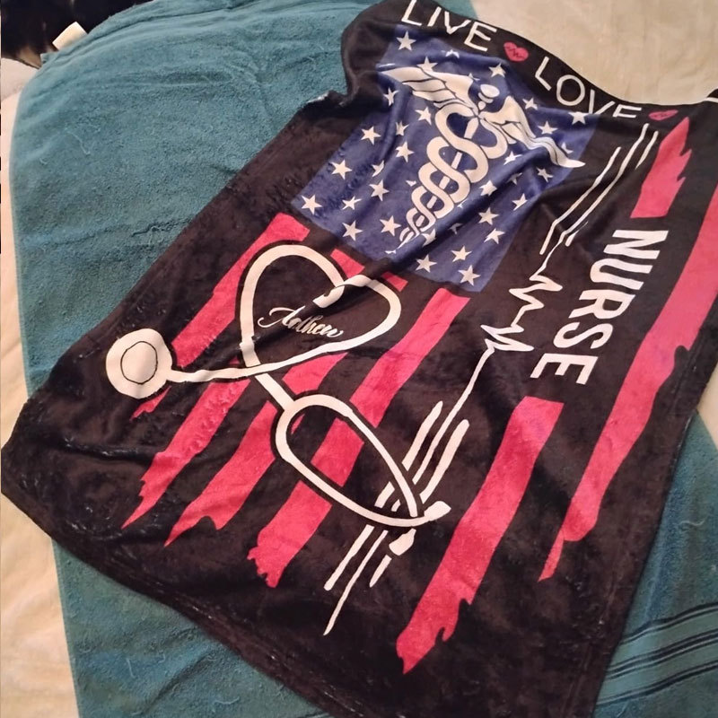 Personalized Medical Worker Blanket, EMT Blanket, Nurse Blanket