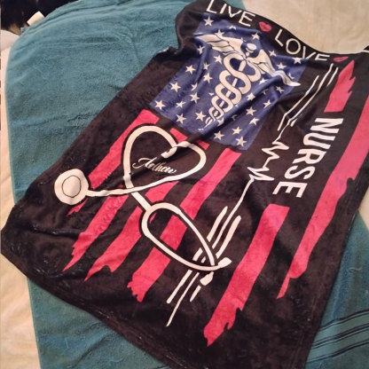 Personalized Medical Worker Blanket, EMT Blanket, Nurse Blanket