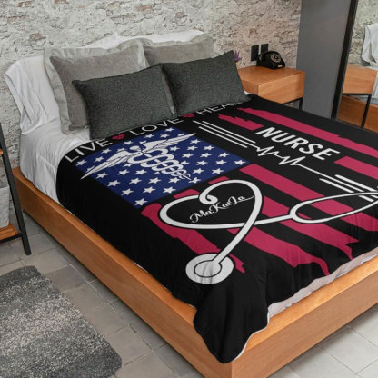 Personalized Medical Worker Blanket, EMT Blanket, Nurse Blanket