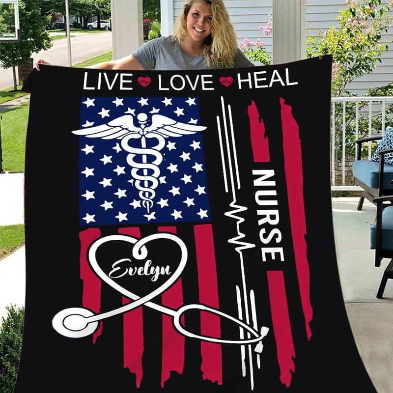 Personalized Medical Worker Blanket, EMT Blanket, Nurse Blanket