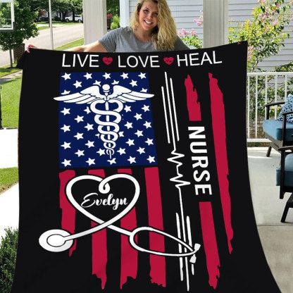 Personalized Medical Worker Blanket, EMT Blanket, Nurse Blanket