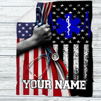 Personalized Medical Worker Blanket, EMT Blanket, Nurse Blanket