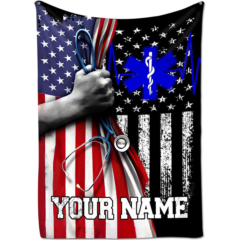Personalized Medical Worker Blanket, EMT Blanket, Nurse Blanket