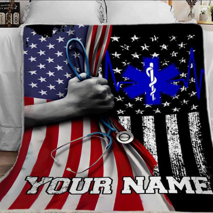 Personalized Medical Worker Blanket, EMT Blanket, Nurse Blanket