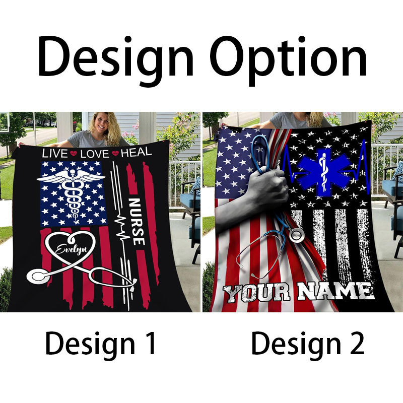 Personalized Medical Worker Blanket, EMT Blanket, Nurse Blanket