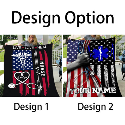 Personalized Medical Worker Blanket, EMT Blanket, Nurse Blanket