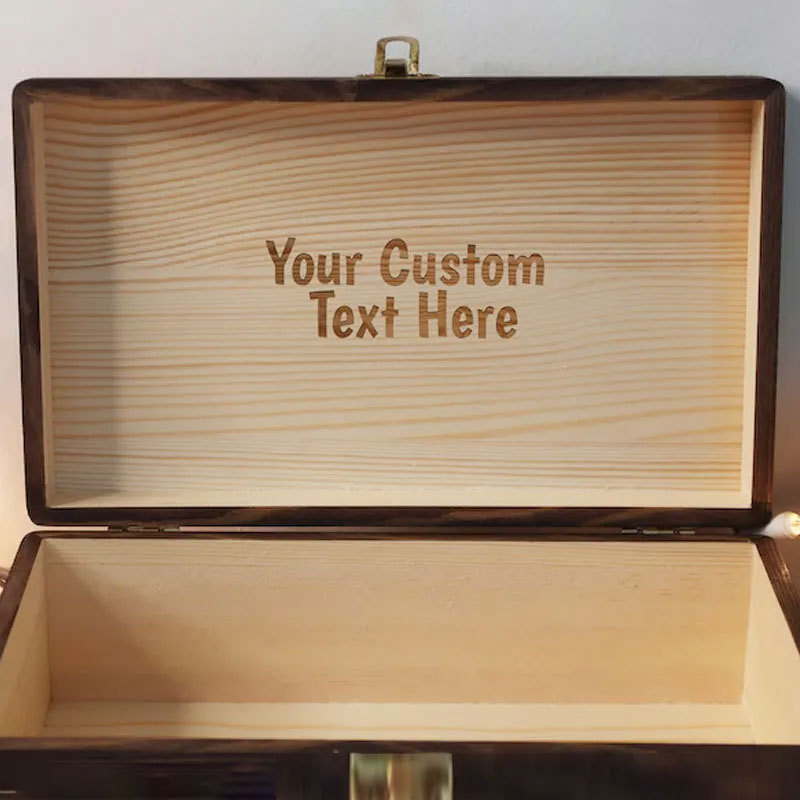 Personalized Engraved Sewing Machine Wooden Box