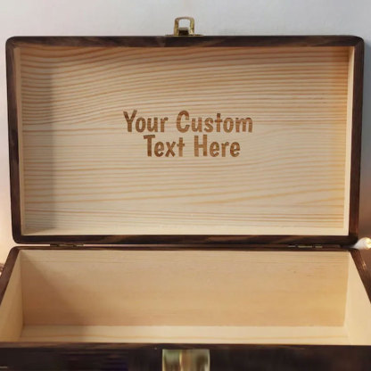 Personalized Engraved Sewing Machine Wooden Box