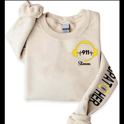 Custom 911 Dispatcher Creneck Sweatshirt, Pullover Hoodie