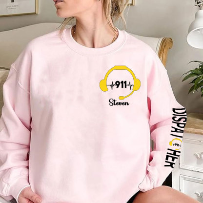 Custom 911 Dispatcher Creneck Sweatshirt, Pullover Hoodie