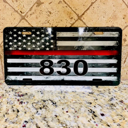 Custom Fire License Plates