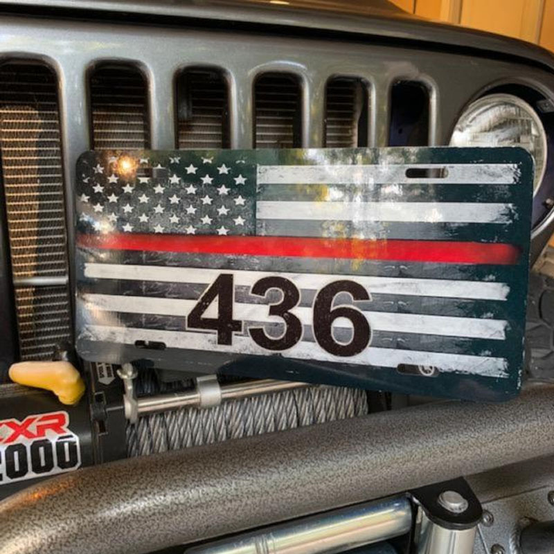 Custom Fire License Plates