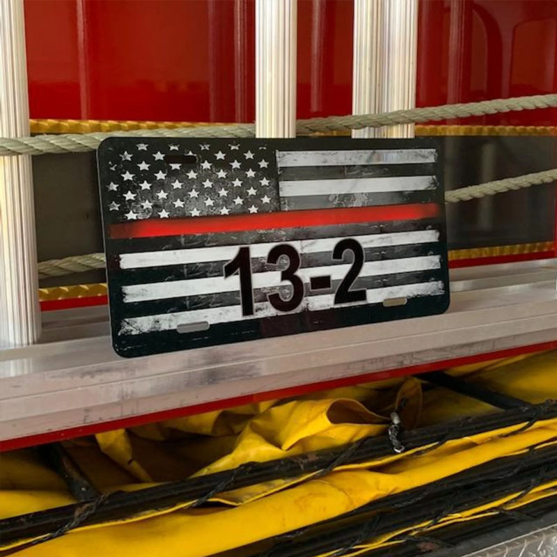 Custom Fire License Plates