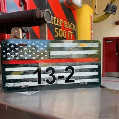 Custom Fire License Plates