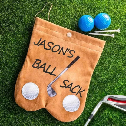 Custom Golf Balls Sack Personalized Name Ball Bag Tee Holder Set